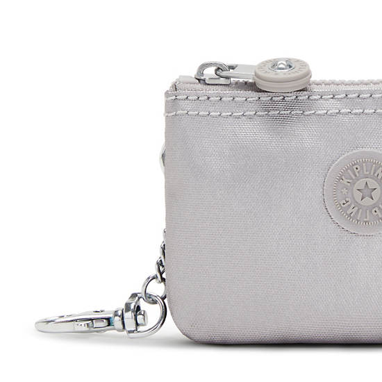 Sacs Kipling Creativity Mini Metallic Pouch Keychain Argent | FR 1114WN